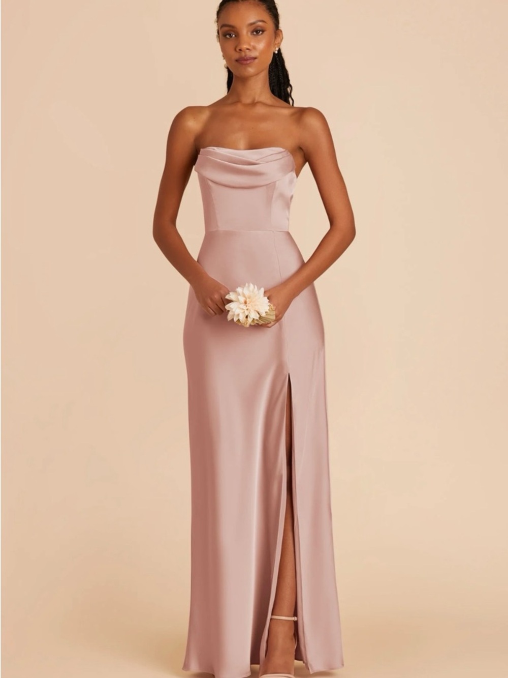 Birdy Grey Mia Dress in Matte Satin English Rose
